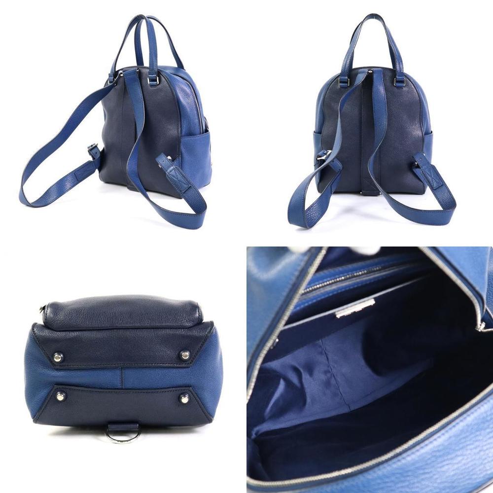 Miu Miu Backpack Blue Navy Leather - Picture 3 of 5